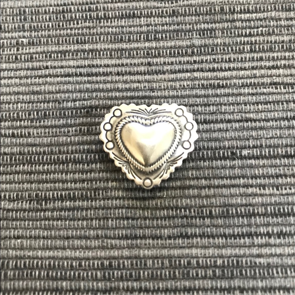 VINTAGE RARE, ANTIQUE STERLING SILVER HEART CHARM